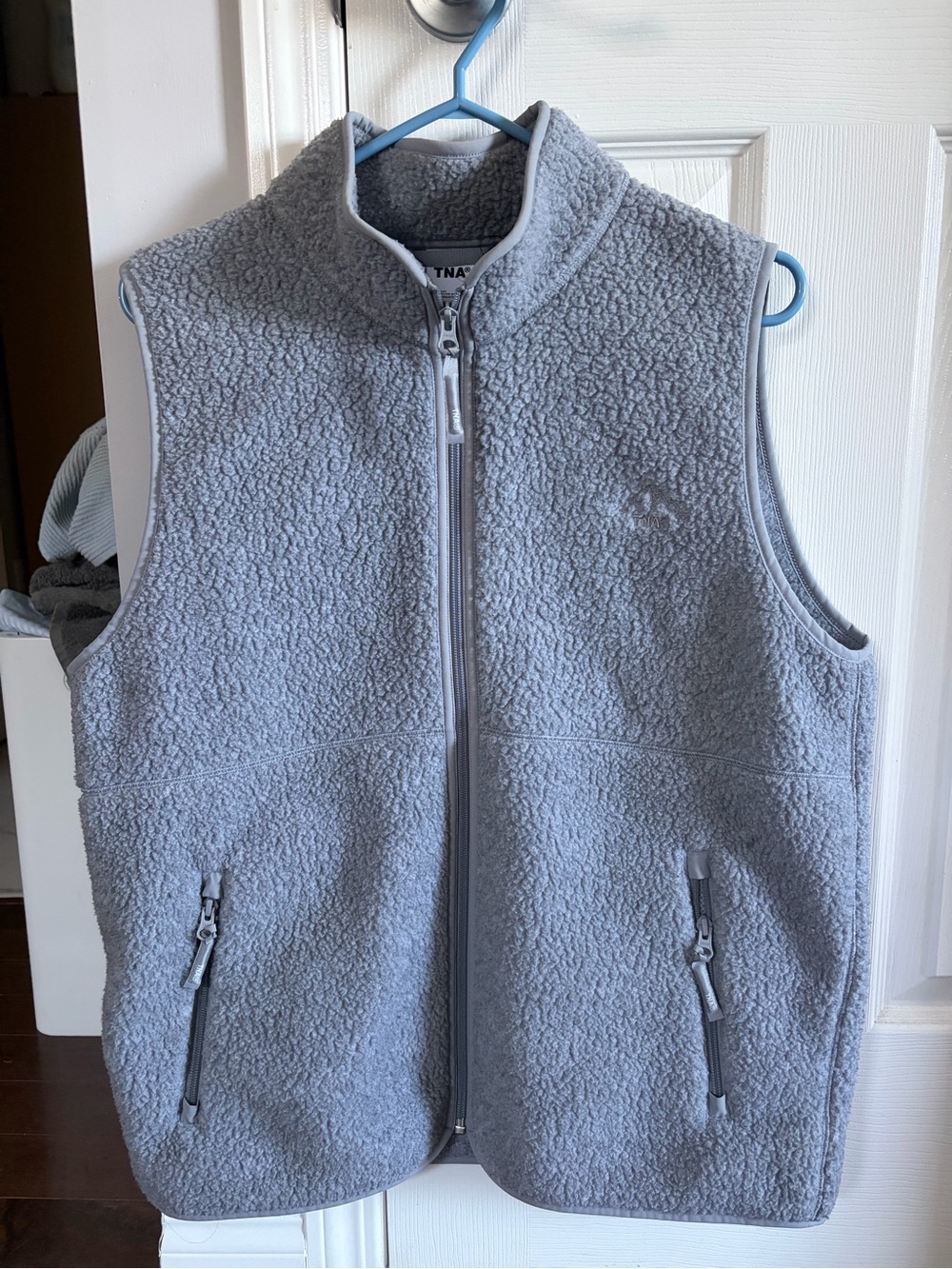 Aritzia (TNA) Gray Sherpa Fleece Vest - Size L